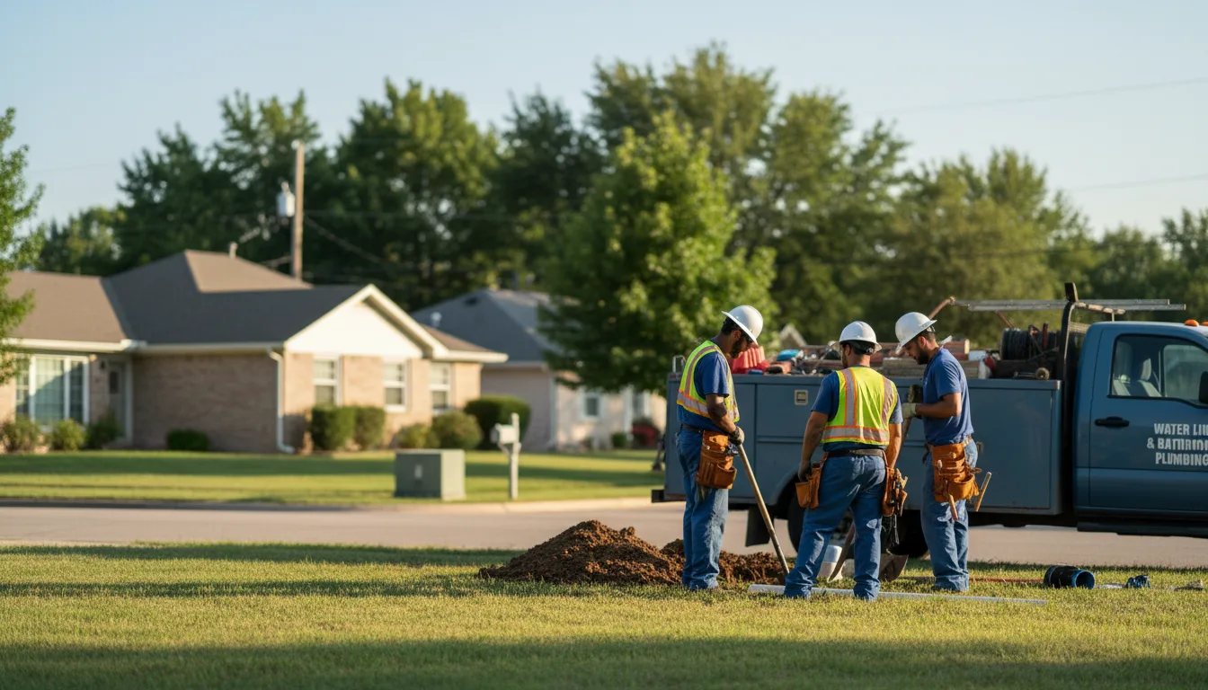 Residential water line and bathroom plumbing service in Bismarck, ND